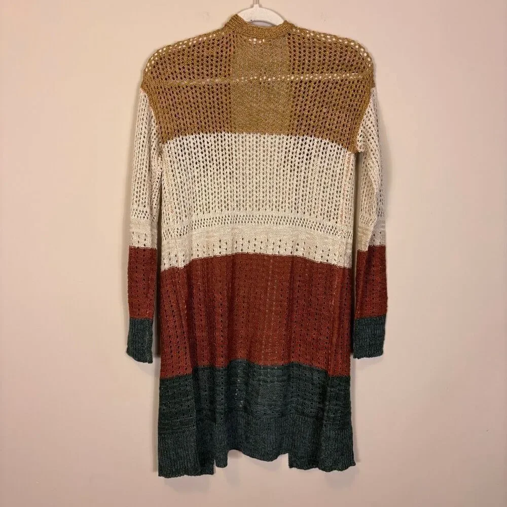 NWT Maurice’s Colorblock Striped Open‎ Knit Cardigan Sweater XS